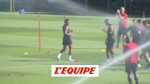 Neymar s'entraîne avec le groupe - Foot - L1 - PSG