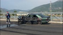 Report TV -Makinat bëhen copash në Milot, plagosen dy persona