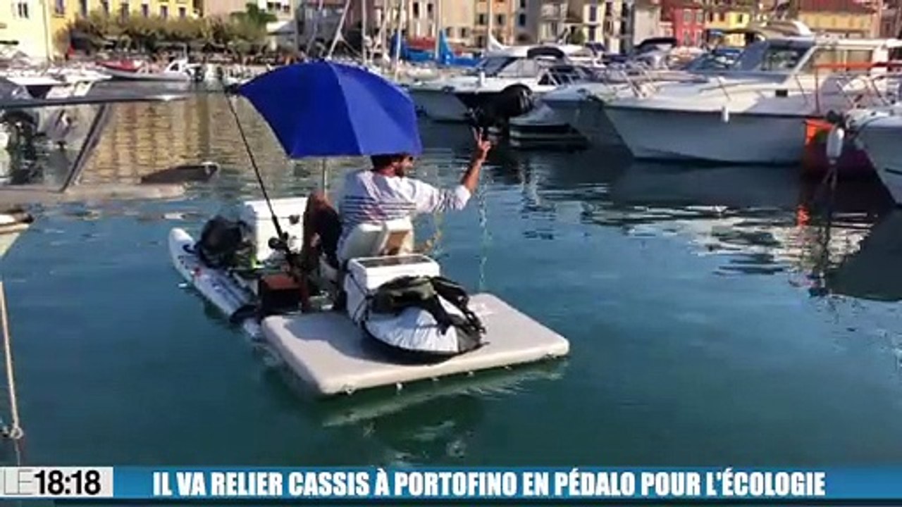 Antonio Cefallielo va relier Cassis à Portofino en pédalo pour l'écologie