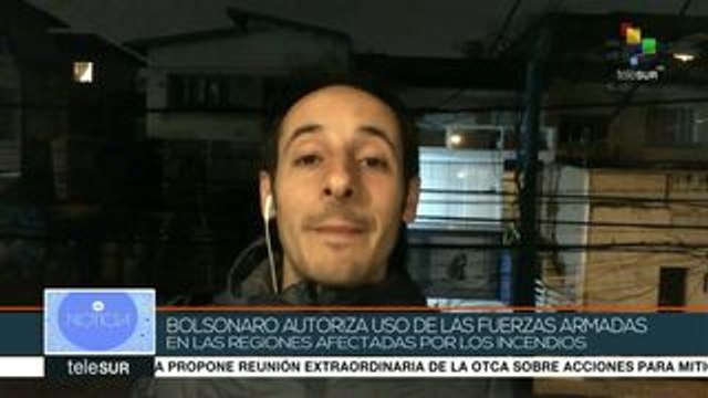 Bolsonaro autoriza uso de las FFAA en regiones afectadas por incendios