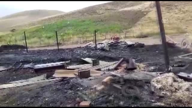 Ahırda çıkan yangında 120 küçükbaş hayvan telef oldu