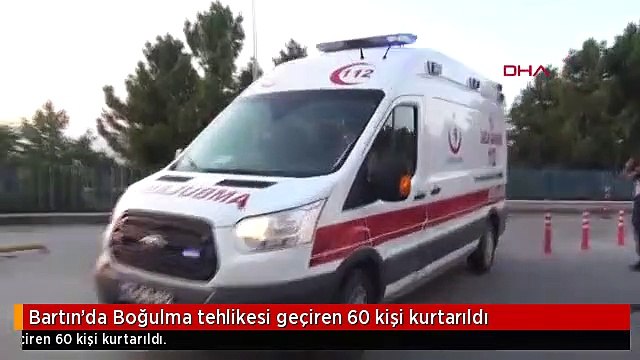 Bartın'da Boğulma tehlikesi geçiren 60 kişi kurtarıldı