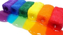 How To Make Colors Clay Slime Toy DIY Rainbow Foam Slime Learn Color