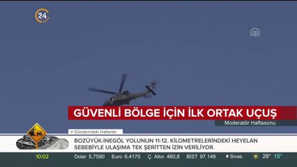 Güvenli bölge için ilk ortak uçuş