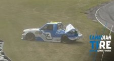 Jordan Anderson suffers heavy damage in Gander Trucks practice