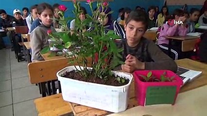 Diyarbakırlı Öğrenciler Atık Kaplarla Okullarını Yeşillendiriyor
