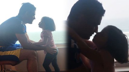 IPL 2019:  MS Dhoni plays with daughter Ziva before match against DC | वनइंडिया हिंदी