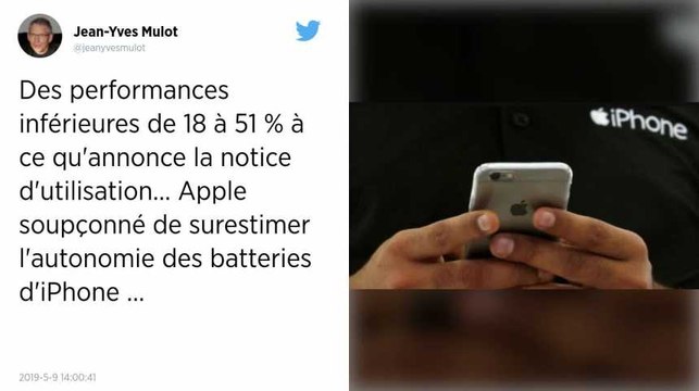 Apple accusé de surestimer l’autonomie des batteries d’iPhone