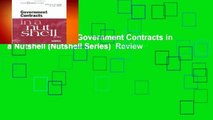 About For Books  Government Contracts in a Nutshell (Nutshell Series)  Review