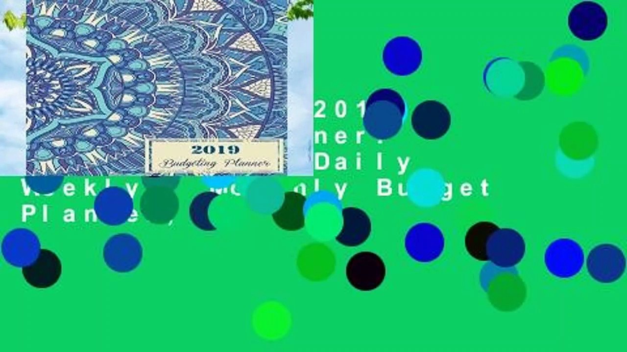 Full E-book  2019 Budgeting Planner: Blue Mandala, Daily Weekly   Monthly Budget Planner, 12