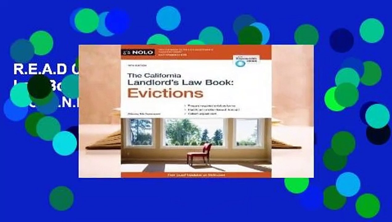 R.E.A.D California Landlord's Law Book, The: Evictions: Evictions D.O.W.N.L.O.A.D