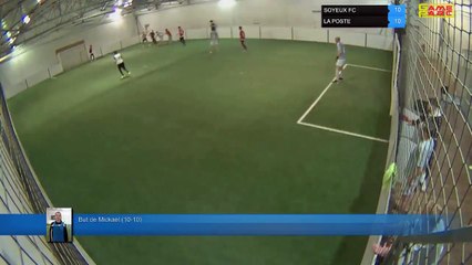 But de Mickaël  (10-10) - SOYEUX FC  Vs LA POSTE - 07/05/19 21:00 - LIGUE 4  - Poitiers Game Parc