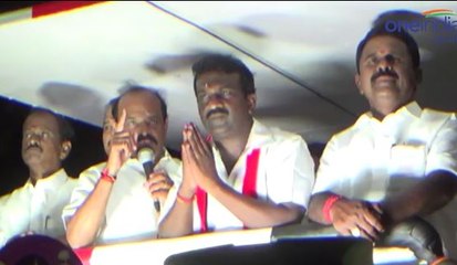 ஓட்டப்பிடாரரத்தில் விளம்பரத்துறை அமைச்சர் கடம்பூர் ராஜூ பிரச்சாரம்- வீடியோ