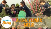 Alora, Ylona and Melai do their best on the obstacle course | Magandang Buhay