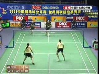 BADMINTON 2007 China Open WD Final game 1