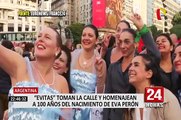 Argentina: ‘Evitas’ toman la calle en homenaje a 100 años de nacimiento de Eva Perón