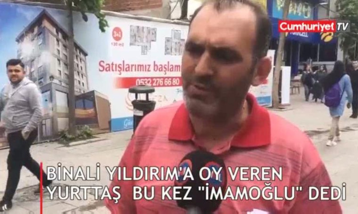Binali Yıldırım'a oy veren yurttaş "Ekrem İmamoğlu" dedi