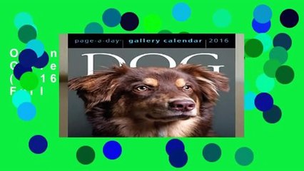 Online Dog Page-A-Day Gallery Calendar 2016 (2016 Calendar)  For Full