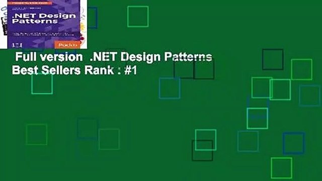 Full version .NET Design Patterns Best Sellers Rank : #1