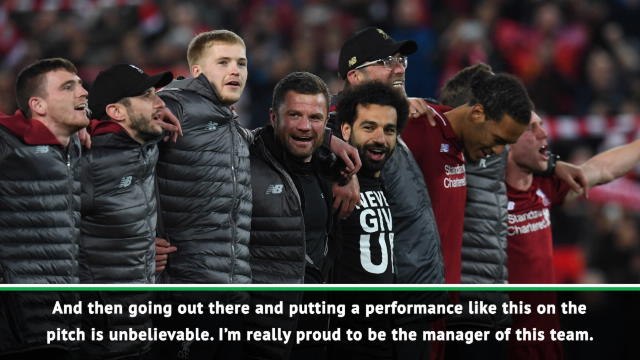 Liverpool's players are 'mentality giants' - Klopp after comeback