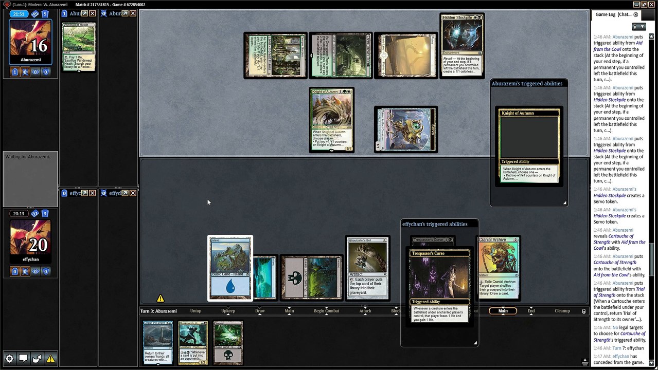 Dimir Mindcrank vs Abzan Revolt (Modern)