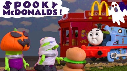 Download Video: Spooky Challenge McDonalds with Funny Funlings Halloween ft. Thomas and Friends with Disney Pixar Cars 3 Lightning McQueen as Witch Pranks in this family friendly full episode