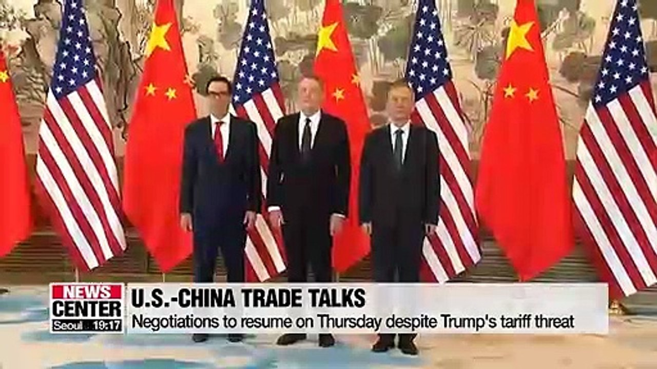 U.S.-China trade talks to resume despite Trump's tariff threat