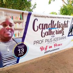 Nigerians from all walks of life gather at the Unity Fountain (Abuja) to pay ...