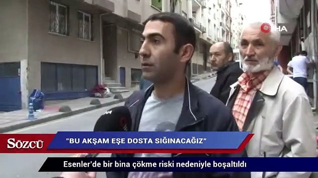 Esenler’de bir bina çökme riski nedeniyle boşaltıldı