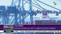 Se desploman exportaciones colombianas de café y carbón