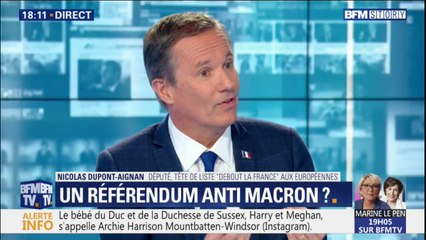 Nicolas Dupont-Aignan sur les européennes: "L'idée, c'est de dessiner une Europe qui serve aussi la France"