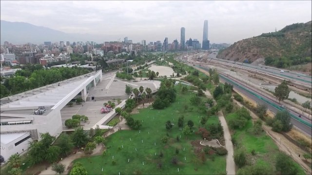 Bicentenario Park at Vitacura in Santiago, Chile