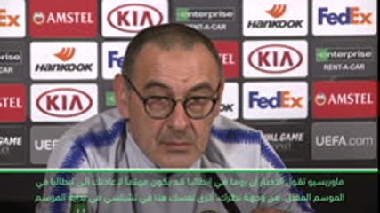 لقطة: كرة قدم: ساري يريد البقاء في تشيلسي رغم اهتمام روما به