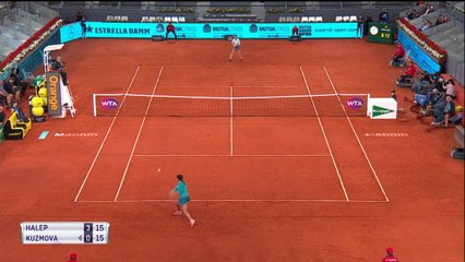 Halep dismantles Kuzmova in Madrid