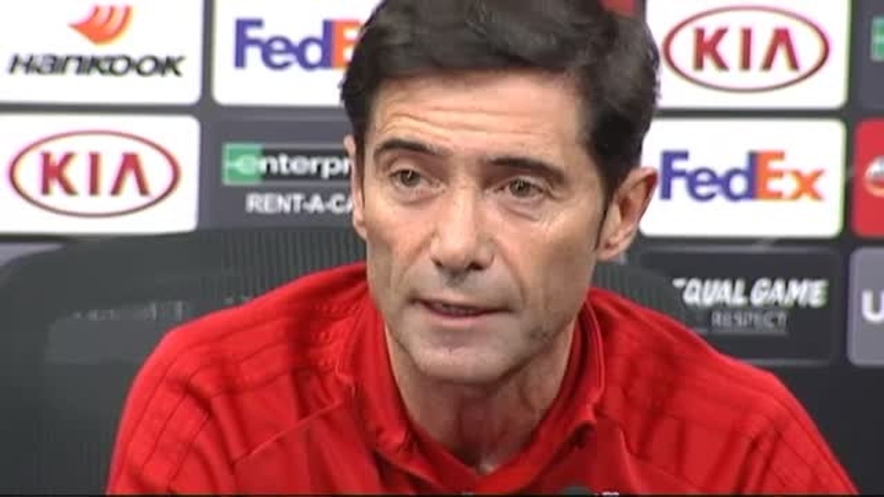 Marcelino: "Nosotros eliminaremos al Arsenal porque nuestros jugadores están convencidos de que lo pueden hacer"