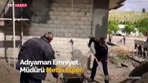 Emniyet Müdürü'nden inşaat işçilerine yardım