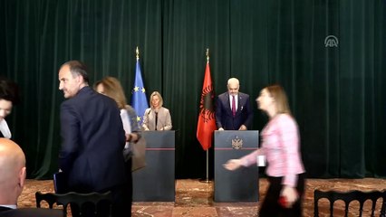 Mogherini-Rama ortak basın toplantısı - TİRAN