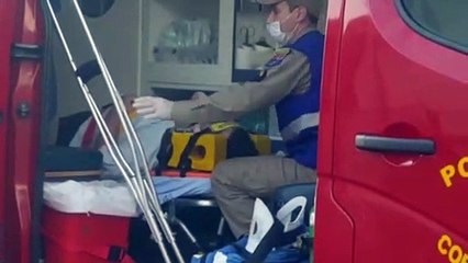 Homem tem contusão na cabeça após sofrer queda no Riviera