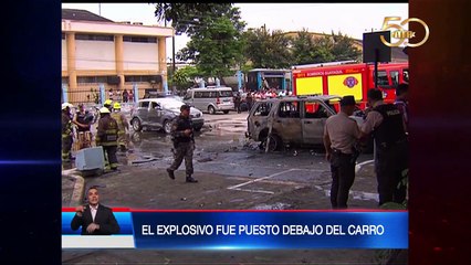 Confirman detonación de explosivo en carro que se incendió en Universidad de Guayaquil
