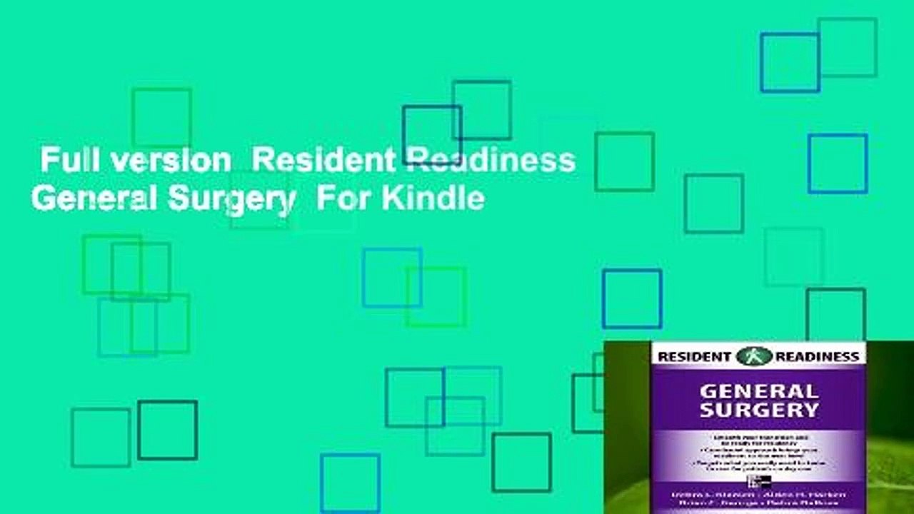 Full version  Resident Readiness General Surgery  For Kindle
