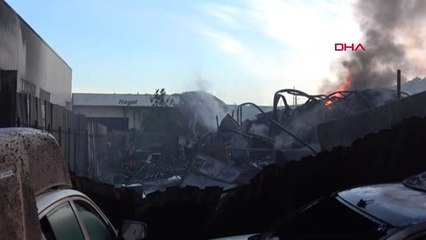 Adana'da Geri Dönüşüm Fabrikası Alev Alev Yandı-2