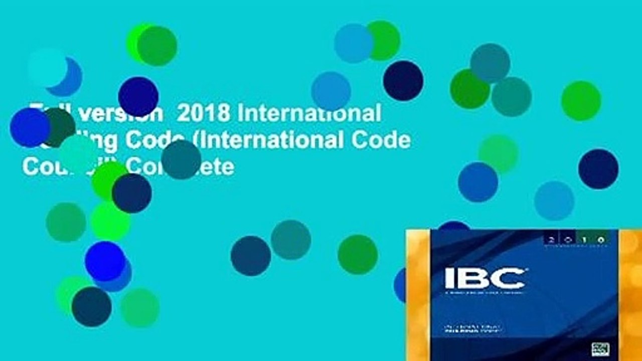 Full version  2018 International Building Code (International Code Council) Complete