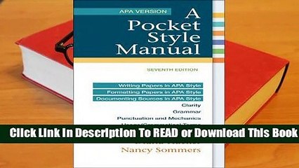 Full E-book A Pocket Style Manual, APA Version  For Online