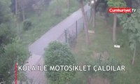 İstanbul'da şaşkına çeviren hırsızlık: Kola ile motosiklet çaldılar