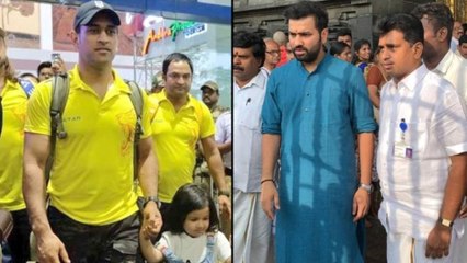 下载视频: IPL 2019,Qualifier 2: MS Dhoni Reached To Vizag, Rohith Sharma Visits Thirumala ! || Oneindia Telugu