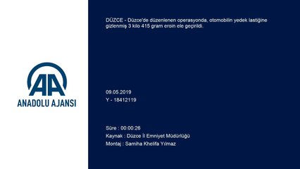 Uyuşturucuyu yedek lastiğe saklamışlar - DÜZCE