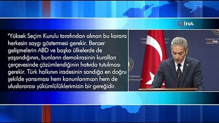 Dışişleri Sözcüsü Aksoy'dan ABD Dışişleri Sözcüsüne cevap