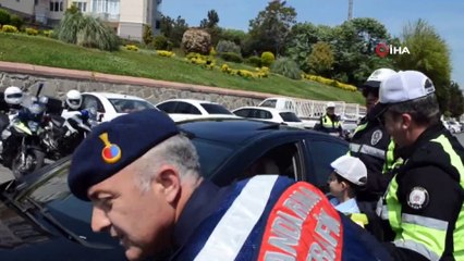 Jandarma, polis ve öğrencilerden ortak denetim