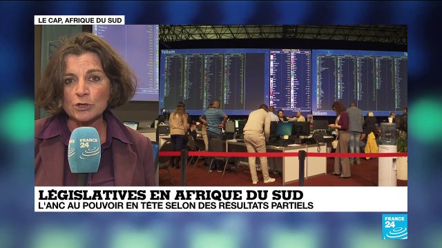 Législatives en Afrique du Sud : l'ANC en tête mais sous la barre des 60% (résultats partiels)