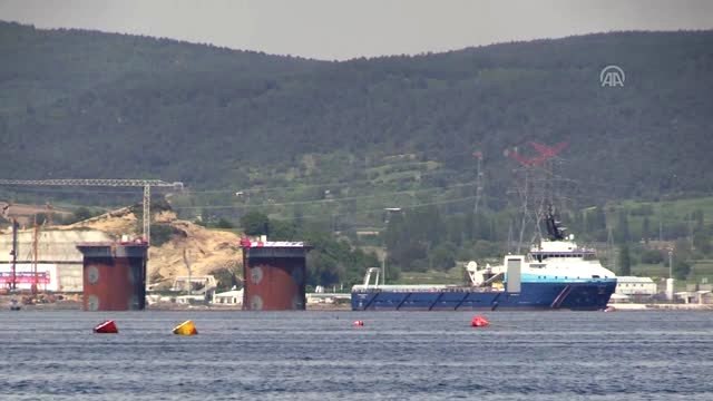 1915 Çanakkale Köprüsü'nün Avrupa Kesonu Suya Batırıldı